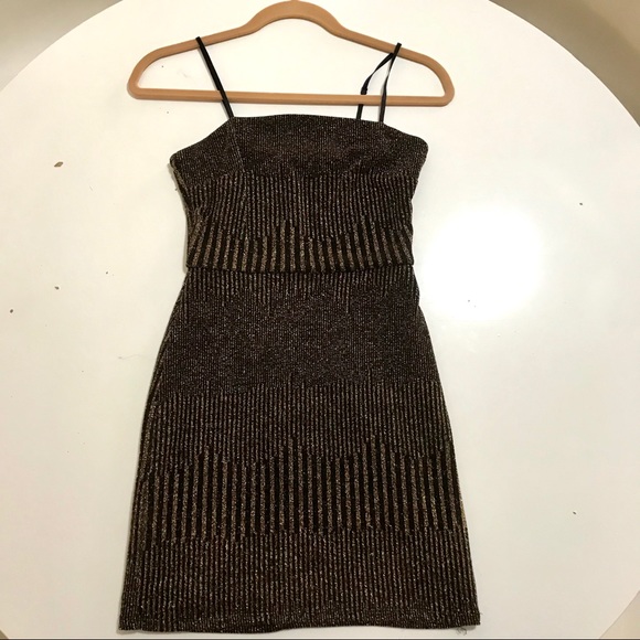 Row A Sleeveless Metallic Rib Minidress Size XS/S - Picture 4 of 8